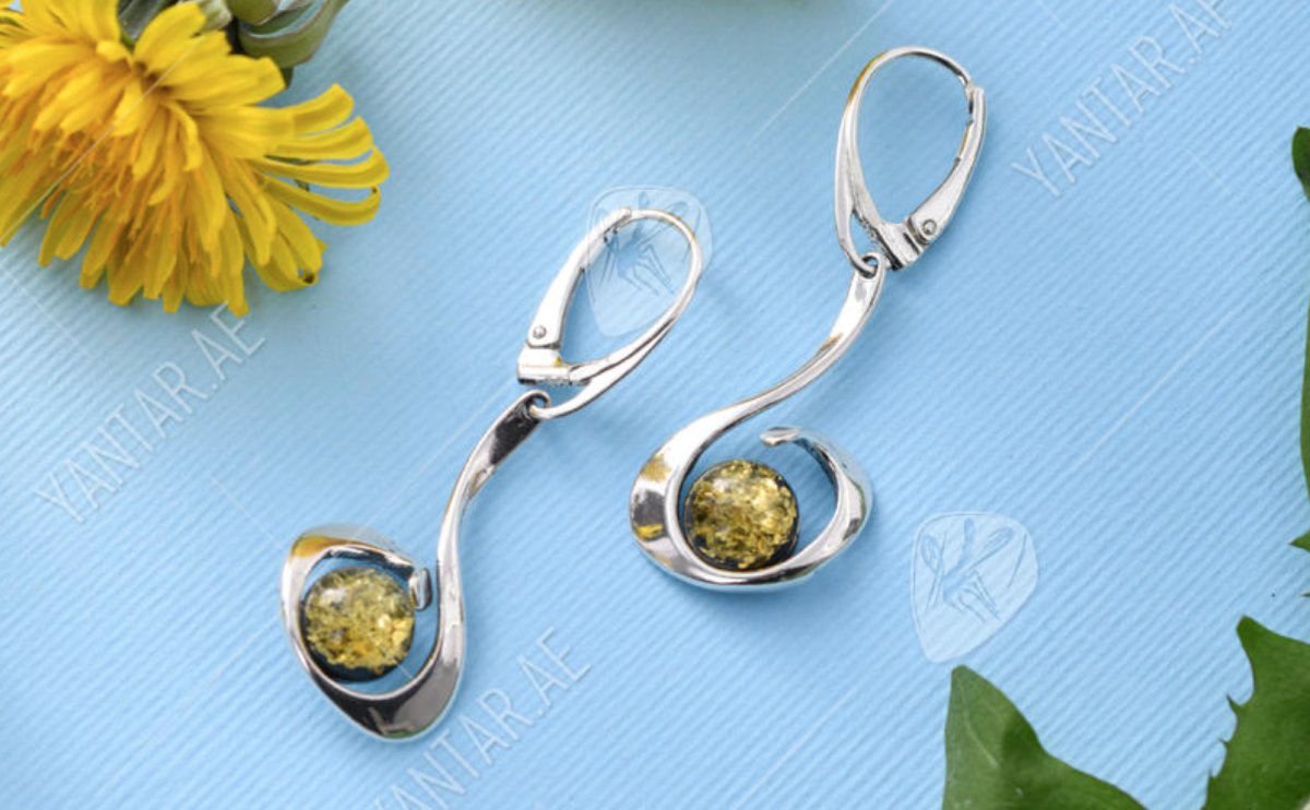 amber earrings