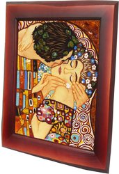 Panel “The Kiss” by Gustav Klimt (fragment)