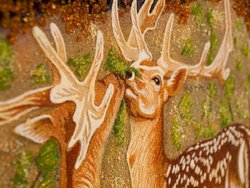 Panel "Pair of deer"