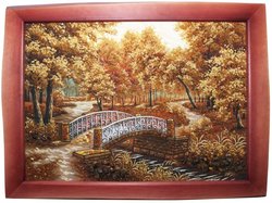 Landscape “Bridge in the autumn park”