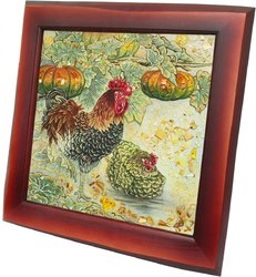 Panel “Rooster in Chinese painting”