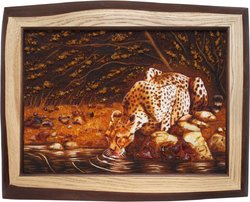 Panel “Leopard by the water”