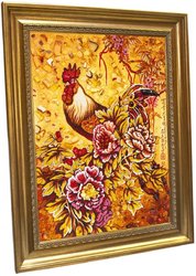 Panel “Rooster in Chinese painting”