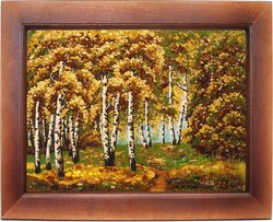 Landscape “In a birch grove”