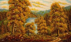 Landscape “Forest and mountain lake”