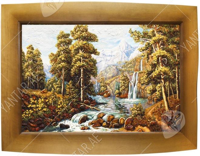 Landscape “At the foot of the mountains”