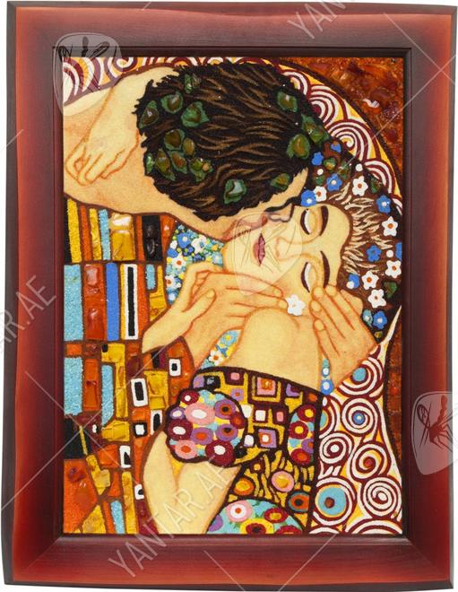 Panel “The Kiss” by Gustav Klimt (fragment)