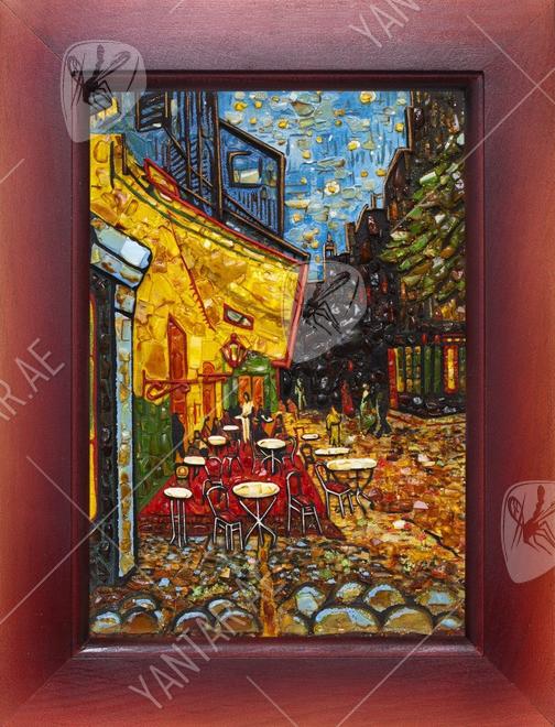 Volumetric panel “Terrace of a night cafe in Arles” (Vincent van Gogh)