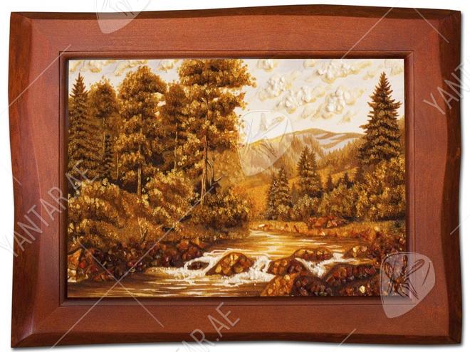 Landscape “Forest river in the mountains”