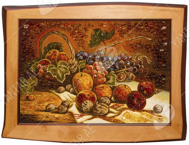 Still life “Apples, grapes and nuts”