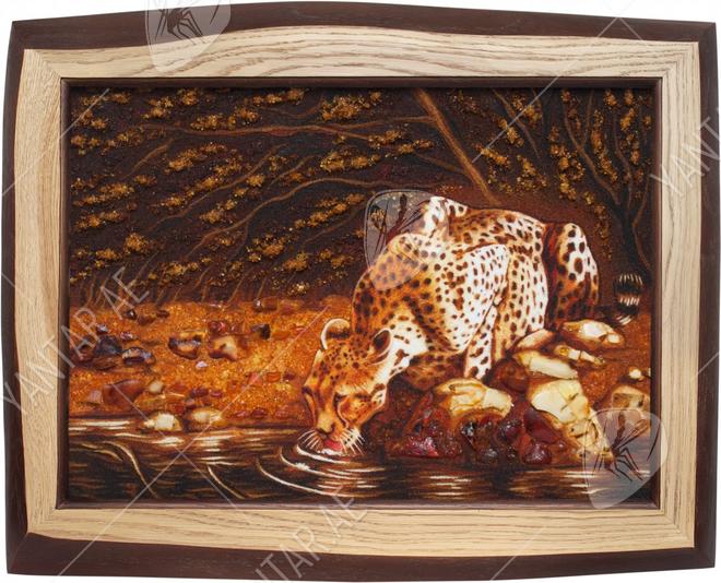 Panel “Leopard by the water”