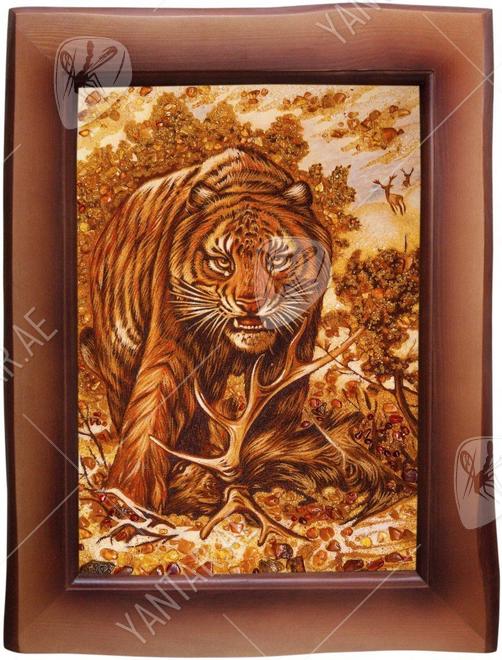 Painting "Tiger with prey"