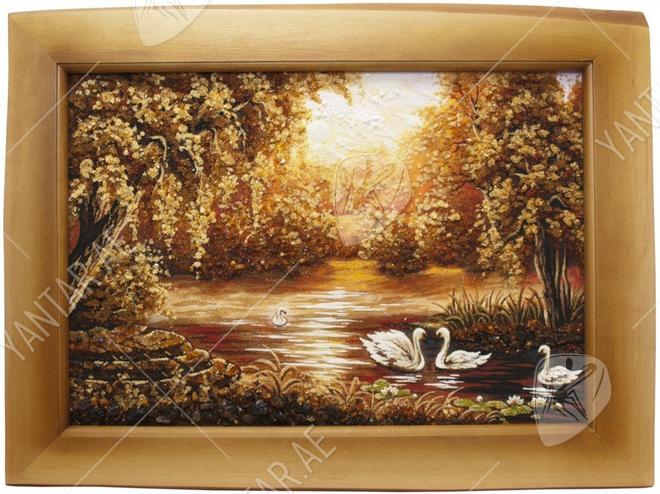 Landscape “Swans on the Pond”