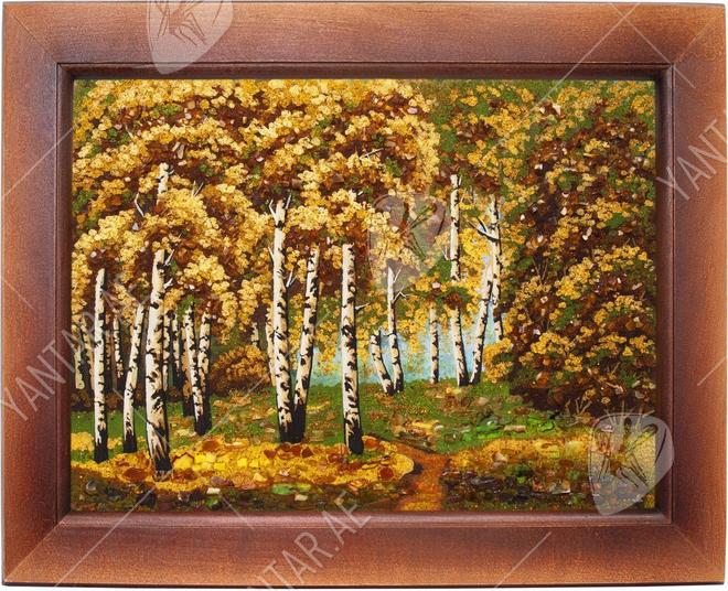 Landscape “In a birch grove”