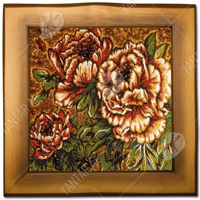 Three-dimensional painting “Peonies”