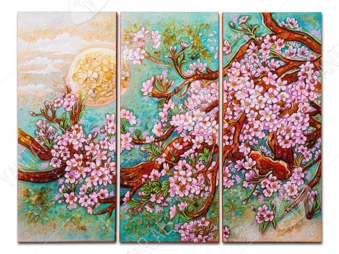 Triptych "Cherry blossoms"