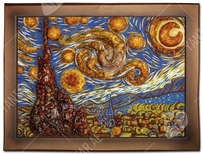 Volumetric panel “Starry Night” (Vincent van Gogh)