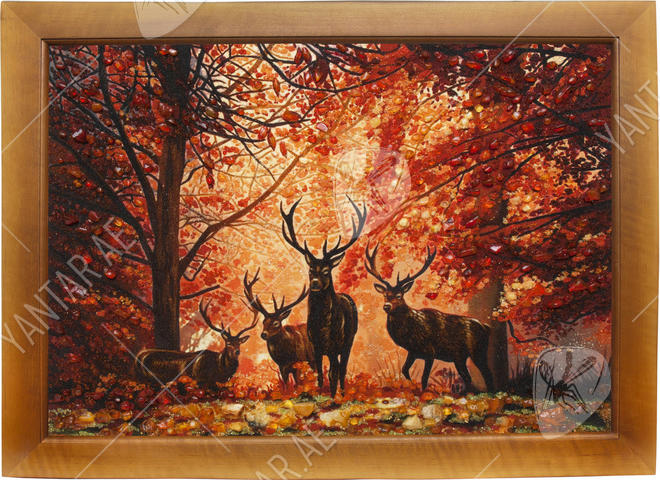 Panel "Deer in the forest"