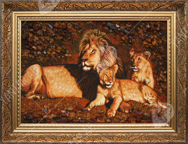 Panel "Lion Family"