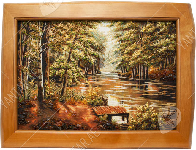 Landscape “Bridge by the Pond”