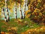 Landscape “In a birch grove”