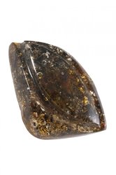 Dark amber brooch