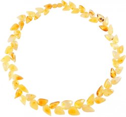 Beads made of light translucent amber “Triumph”