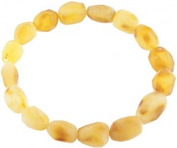 Healing bracelet made of polished amber stones