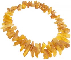 Beads made of polished light amber stones