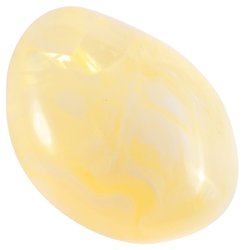 Pendant made of translucent solid amber, polished