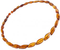 Beads “Amber leaves”