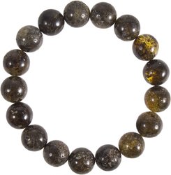 Bracelet made of greenish amber balls