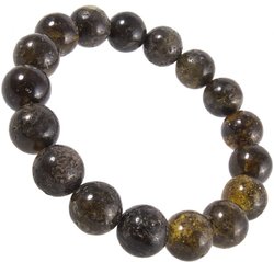 Bracelet made of greenish amber balls