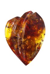 Figured brooch made of amber