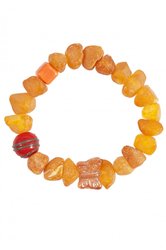 Amber bracelet with decorative inserts