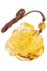 Amber pendant “Sunny Rose”