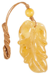 Amber pendant "Leaf"