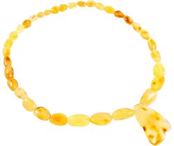 Amber beads “Autumn leaf”