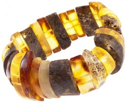 Bracelet made of figured amber stones “Assorted”