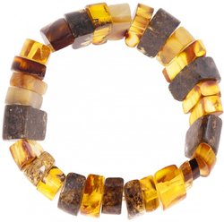 Bracelet made of figured amber stones “Assorted”