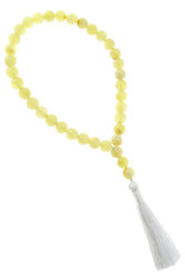 Yellow amber rosary with tassel