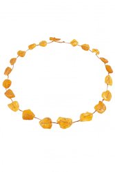 Beads-string made of polished amber stones