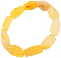 Bracelet made of light multifaceted amber stones