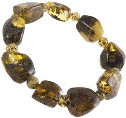 Amber greenish bracelet