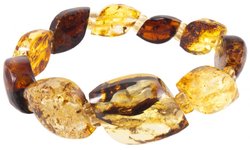 Bracelet made of multi-colored amber stones “Accord”