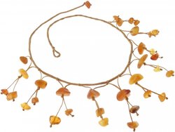 Braided amber beads