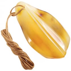 Honey-colored amber pendant