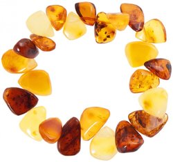 Amber bracelet made of multi-colored stones