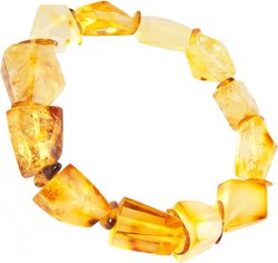 Bracelet made of figured amber stones