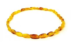 Polished amber beads